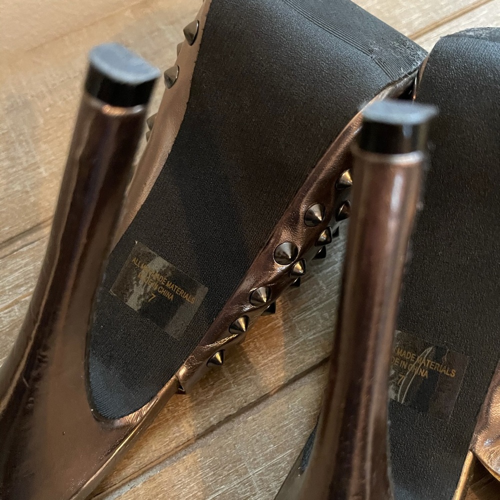 gunmetal heels sandals